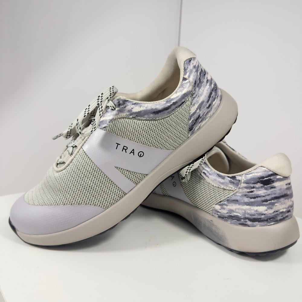 TRAQ by Alegria Q-Chip Women Size 8.5 Grey Camo Walking Shoe TRA-INT-5059 EUR 39
